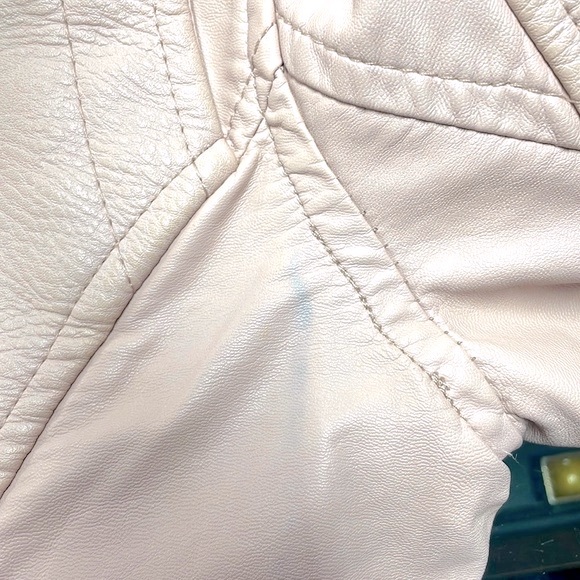 Blank NYC Pink Vegan Leather Zipper Biker Jacket Sz S - Picture 9 of 9